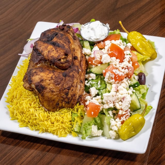 Half Roast Chicken Plate.